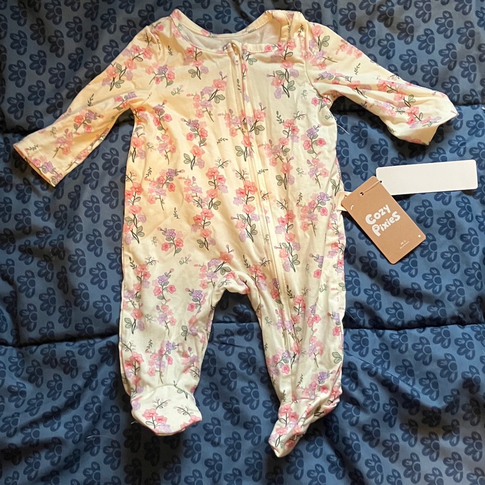 Floral Kids Footie